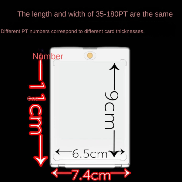 kort Skyddsfilm 35pt-180pt Kortförvaring Transparent 35PT