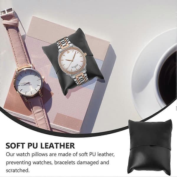 8 st PU Läder Klockdisplay Kudde Smyckesdisplay Kudde Armband Kudde