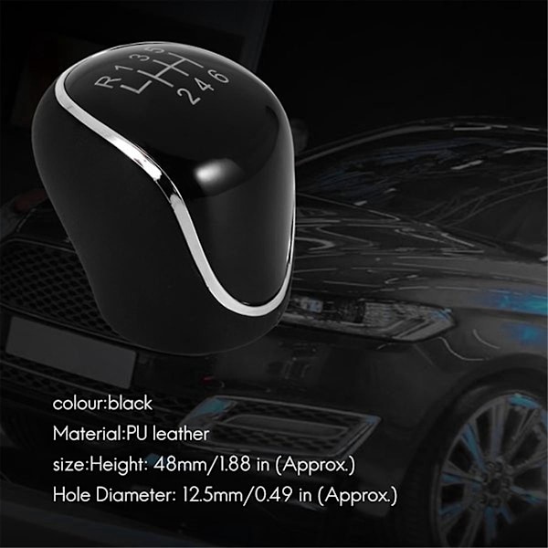 2st 6-växlad bil PU läder växelspaksknopp växelspak för Mondeo IV C-MAX Transit Focus MK3 MK4