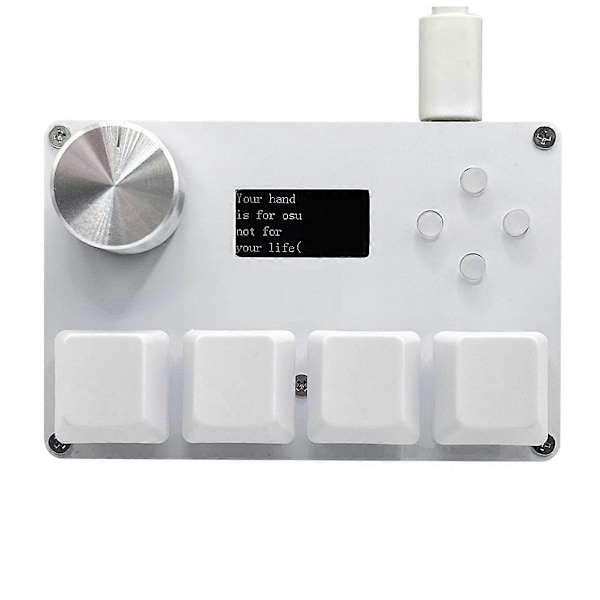 4 Key Mini O3C++ OSU Anpassat Gaming Tangentbord Vit