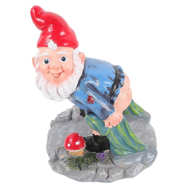 Morsom Hagegnom Statue Gnom Figur Gnom Hagepynt Hagedekorasjon