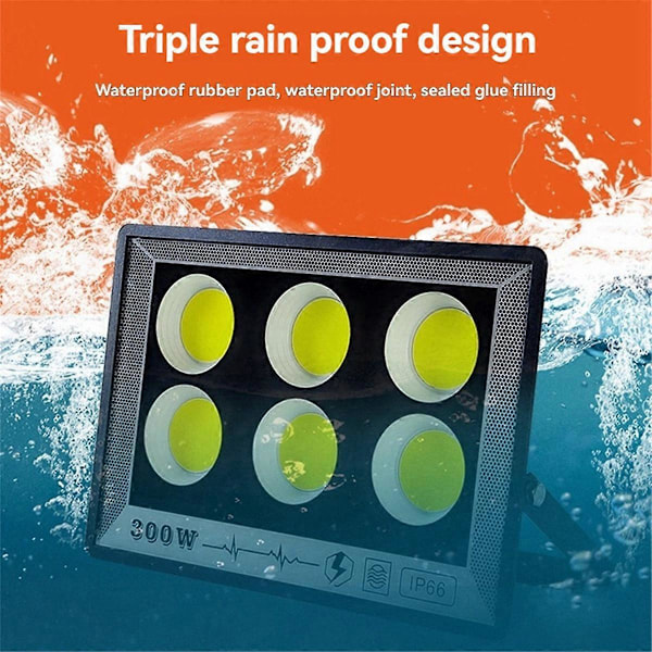 LED Strålkastare 200W IP65 Vattentät Utomhus Projektorlampa Reflektor Spotlight Trädgårdsbelysning 200W