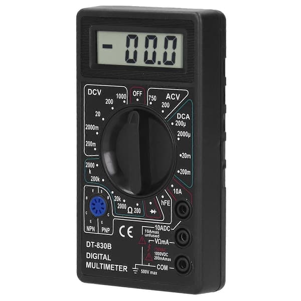 DT830B Multimeter Bærbar LCD Digital Elektronisk Voltmeter Amperemeter for Elektriker