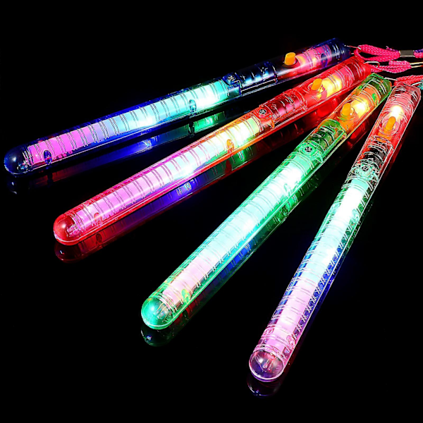 30 st Flerfärgade LED Glow Sticks Fluorescerande Ljusstavar för Konsertfest (Blandade Färger)