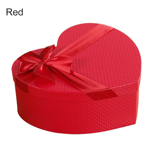 Presentförpackning med rosett, mångsidig pappersblommor Huvuden Förpackningslåda för födelsedag Red M