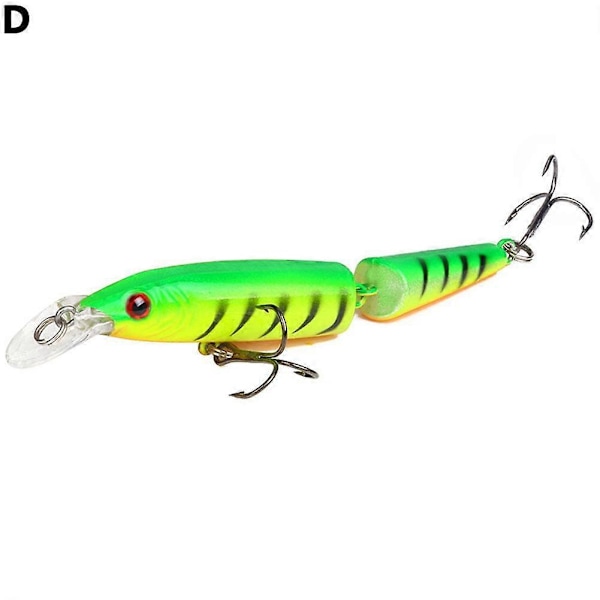 Artificiellt Crankbait Multi Jointed Fiske Bete 10.5cm/9g 2-segments Hårt Bete D