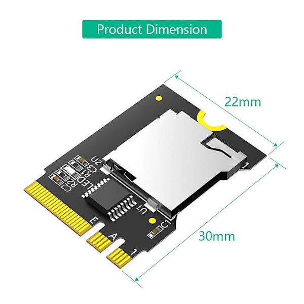 Uusi versio Micro-SD-kortti, TF SDHC SDXC - NGFF Key A-E -sovitin