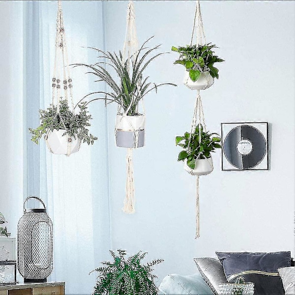 3-pack Växtupphängning och 3 st Krokar Inomhus Utomhus Hängande Växtupphängning Hängande Planteringskruka D Blomkrukor För Råttor Växtupphängningsset, växtupphängning