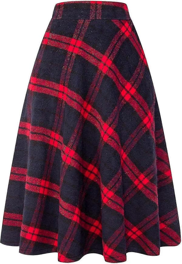 Bran Maxi Høj Elastisk Størrelse Nederdel Til Kvinder A-linje Til Varme Vinter Sværd Lange Nederdele Til Varme Vinter Kvinder Med Elastiske Fliser Long Red Small