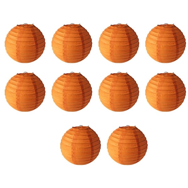 Orange Papperslyktor, DIY Runda Lyktor Lämpliga för Bröllop, Köpcentrum, Skolor, Utomhusaktiviteter
