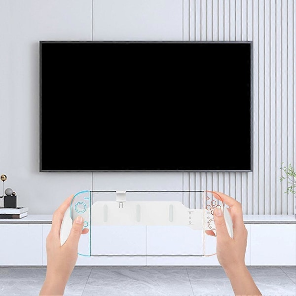 för Switch2 Portal Fodral med Ställ TPU Skyddande Skal Stöttåligt White