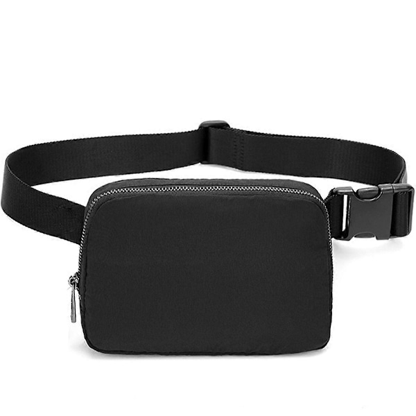 KXJ-Bältesväska för Kvinnor Trendiga Magväskor Crossbody Väska Midjeväska för Vandring Promenader Cykling Resor Black