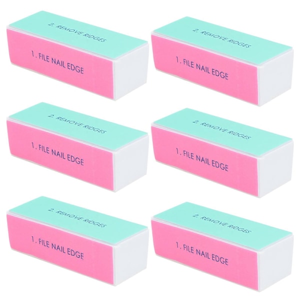6 st Polerblock Naturliga Naglar Nagellacksremover Nagelkonstverktyg Nagelbufferblock Nagelfilsblock