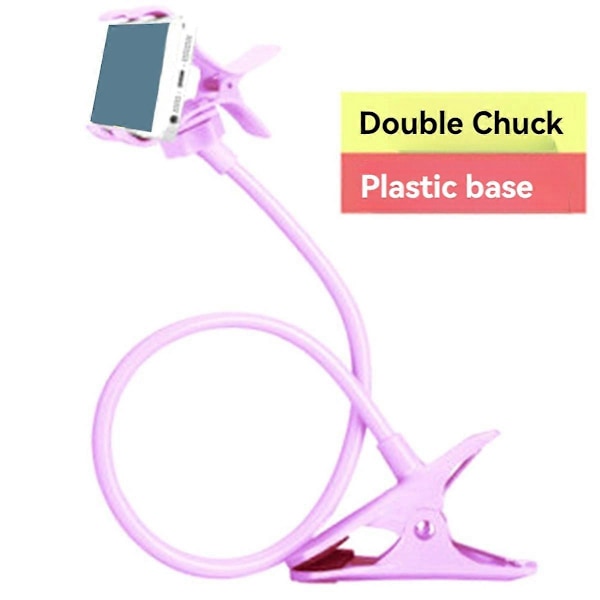 Fleksibel mobiltelefonholder Justerbar klemmeholder til mobiltelefoner pink