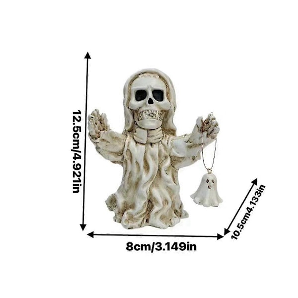 Hovedbøjle kranie dekoration Skelet Figurer Cool Statue C
