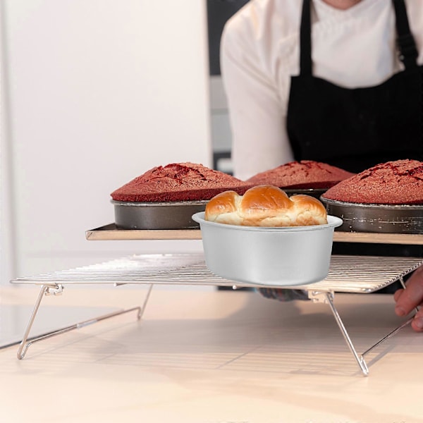 4 stk. kageform non-stick oval kageforme aluminiumslegering kagebageforme kagebageform