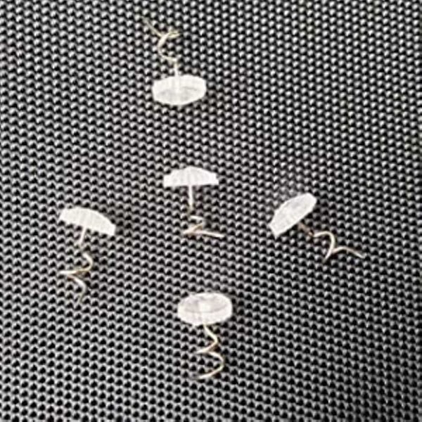 100 st Klara Huvuden Twist Pins för Klädsel, Överdrag och Sängkjolar, 1,27 cm Sängkjol Pins