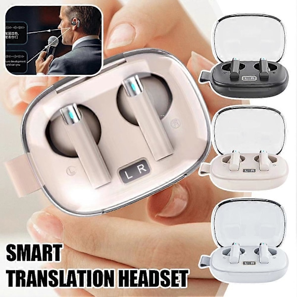 Hängande Öra AI Intelligent Realtidsöversättning Bluetooth Hörlurar Black