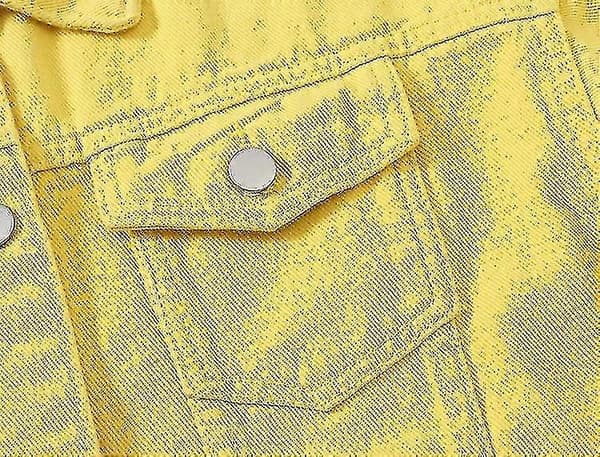Denimjakke til kvinder YELLOW XL