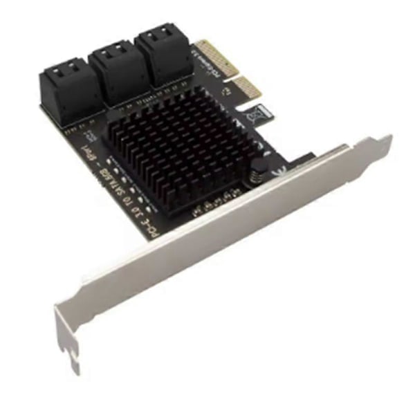 PCI-E 6 Portar SATA-kort PCI-E 4X-kort PCI Express till SATA 3.0 6 Portar SATA III 6Gbps PCIE X4 Expansionsadapterkort