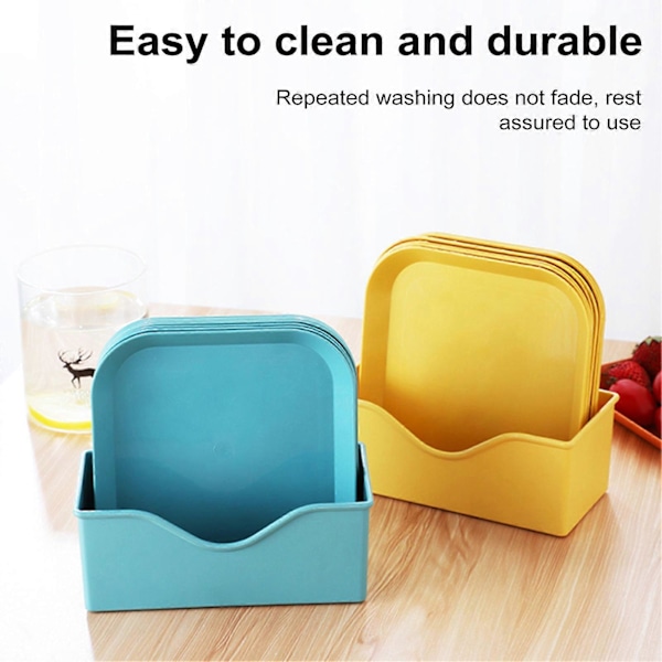 8 st Lätta Plasttallrikar Okrossbara Återanvändbara Mattallrikar Diskmaskinsäkra Färgglada Tallrikar för Kök Vardag Campingtallrikar Yellow Round
