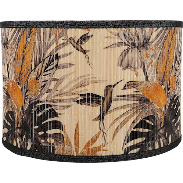 Tryckt Bambu Lampskärm Hängande Lampskärm Skydd Hem Dekorativ Lampskärm Taklampskydd