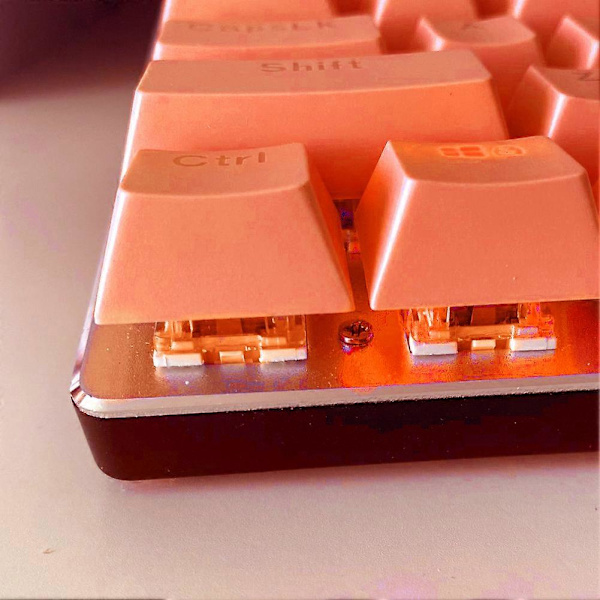 104 st Universal Mekanisk Tangentbord Keycaps PC Bakbelyst Tangentuppsättning (Röd)