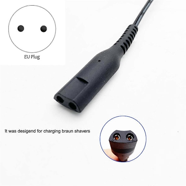 12V 0.4A Strömadapter för Braun Elektrisk Skäggtrimmer EU-kontakt