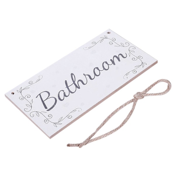 Badeværelse - Shabby Træ Hjemmeindretning Dørskilt / Plade