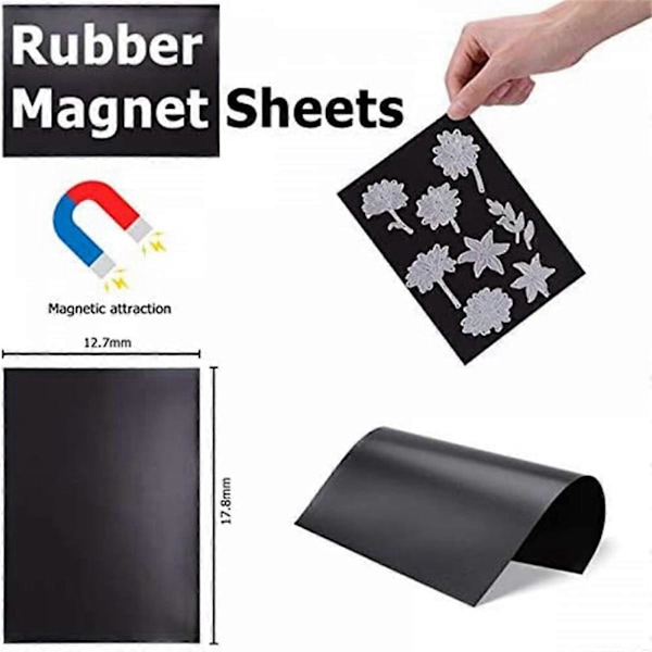 10 st Magnetiska Ark 0,5 mm Tjocklek med 10 st Förvaringspåsar för Kort