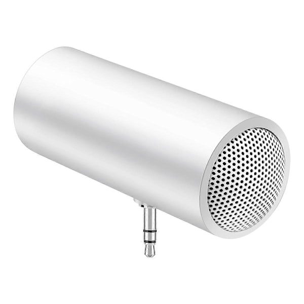 3,5 mm Stereo Mini Högtalarförstärkare för Mobiltelefon Surfplatta PC - Vit