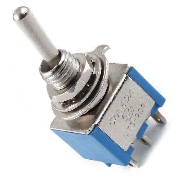 AC 3A/250V 6A/125V 6-Pin DPDT På/På 2-Positionsvippströmbrytare Blå