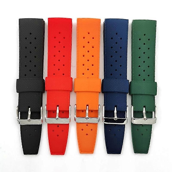 Kellon ranneke vedenpitävä uudelleenkäytettävä säädettävä 22MM/20MM kellon rannekkeen vaihto yhteensopiva Huawei GT2:n kanssa Orange 20 mm