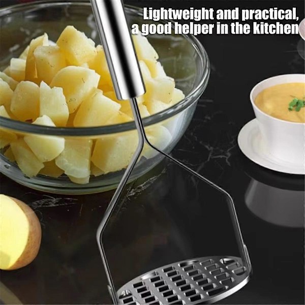Potatispress Rostfritt Stål Potatisstöt Manuell Frukt Grönsak Press Matkross Hem Kökspryl