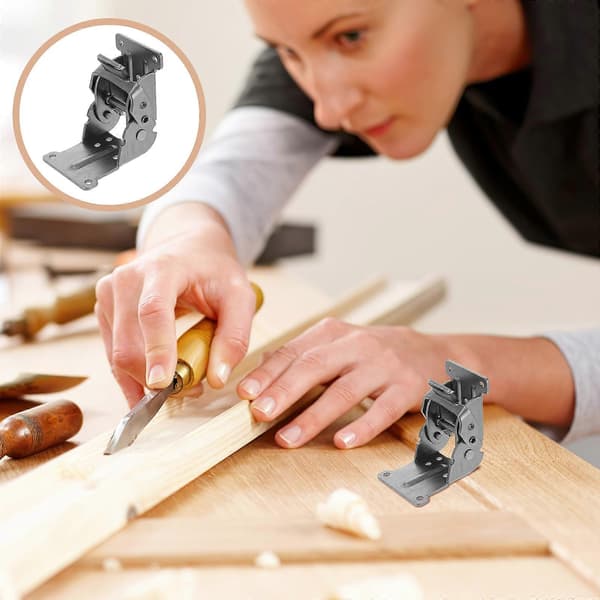 4 stk. Sammenklappelige bordben, foldbart bordbeslag, hyldebeslag, foldbart hængsel hardware, foldbart bordhængsel