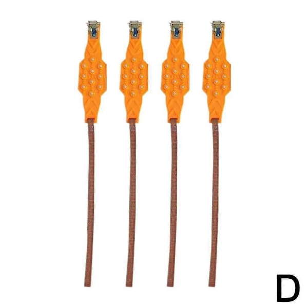 Snökedjor för bildäck, justerbara och universellt tillämpliga 4pcs Yellow