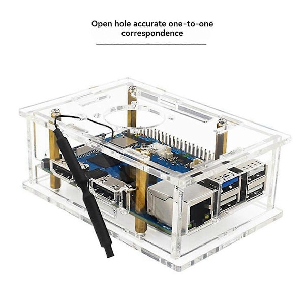 Bundkort Kabinet Akryl Gennemsigtigt Kabinet Design, til OrangePi 5 Pro