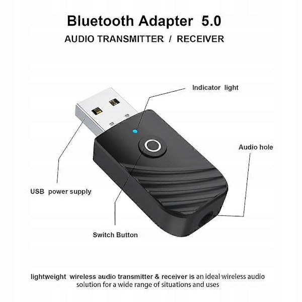 3-i-1 USB Bluetooth-ljudadapter