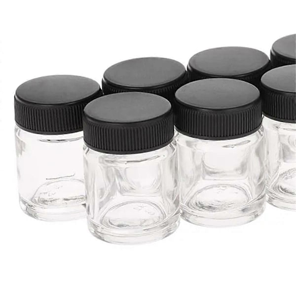 Neglekunst Airbrush Tank Glasflaske, 22cc Malerkop