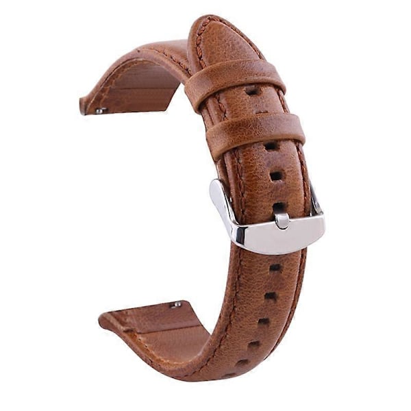 18/20/22/24mm Vaihto Universal Keinonahkainen Kellon Ranneke Lug-nastalla Light Brown 18mm