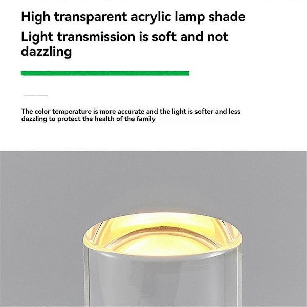 Bärbar Utomhus Campinglampa LED-lampa Original Laddnings Nattlampa Sovrum Ögonskydd Sänglampa Guld