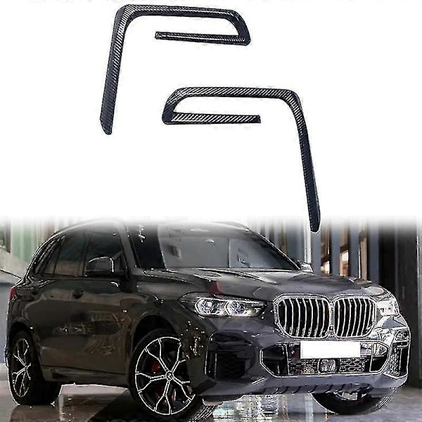 Bil Kolfiber Främre Stötfångare Nedre Grill Trim Strips Dimljus Kåpa Trim För X5 G05 2023+