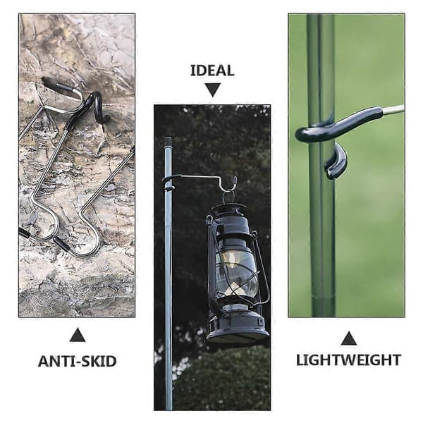 4 kpl Camping Light Hooks Valopylväskoukkuja Telttavalaisinkoukkuja Monipuolinen ripustin