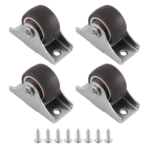 4 st Mini Hjul Möbelhjul 25mm Fasta Hjul för Möbler
