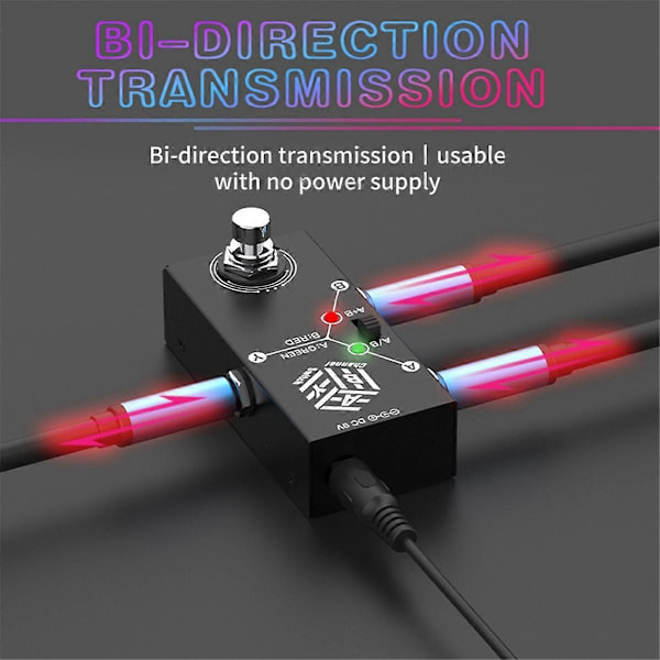 Kanal Elektrisk Gitarrpedal Instrument Effektor ABY Dubbelkanal