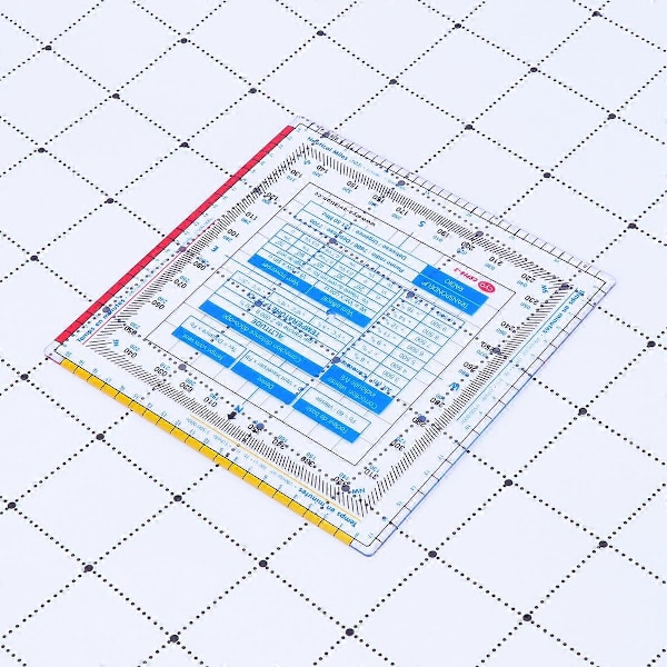 1 st Plast Flyg Vektor Linjal Fyrkantig Plast Vektor Linjal Fyrkantig Flygkalkylator