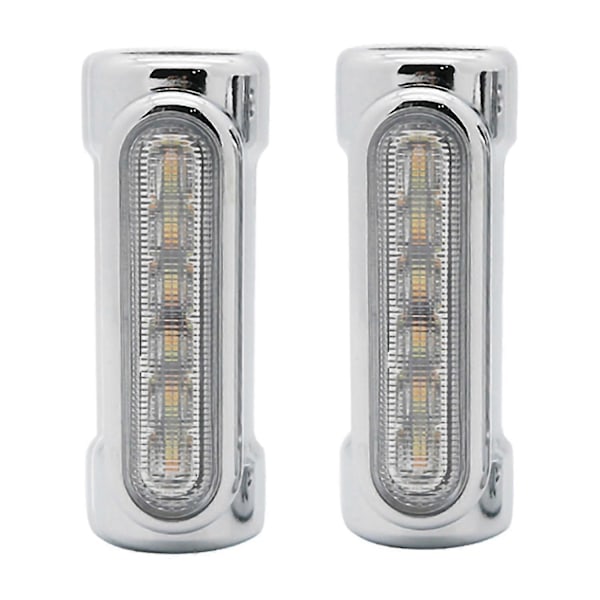 2 Par Motorcykel LED Highway Bar Switchback Körljus/Blinkers - Svart Silver