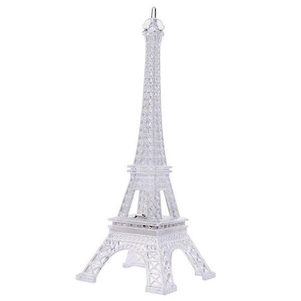 Färgglad Eiffeltorns Nattlampa Paris Stil Dekoration LED-lampa Mode Skrivbord Sovrum Akryllampa