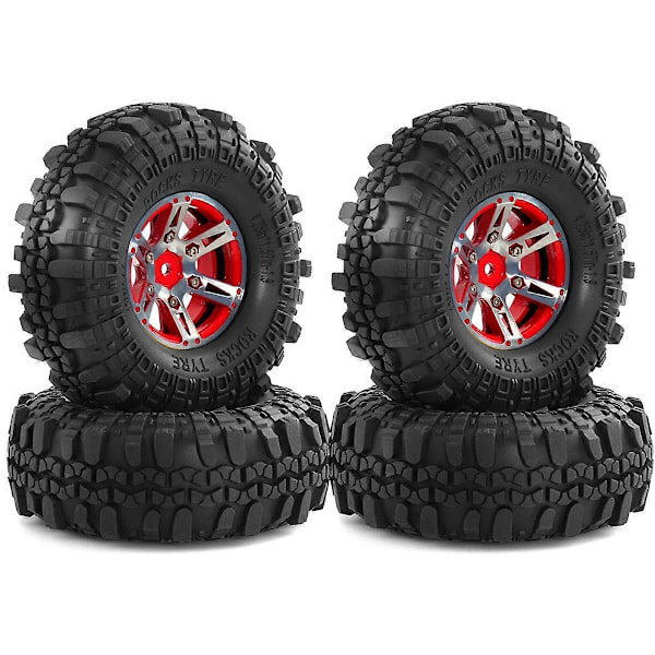 4stk Metall Beadlock Hjul Fälg för 1/10 RC Crawler Bil