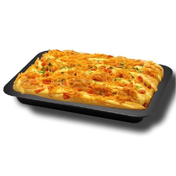 Rektangulär Bakplåt i Rostfritt Stål med Non-stick Beläggning för Bröd och Kakor, Köksredskap Golden L